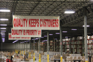 Quality Banners In a Third Party Logistics (3PL) Warehouse