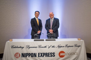 executives from Nippon Express and MD Logistics