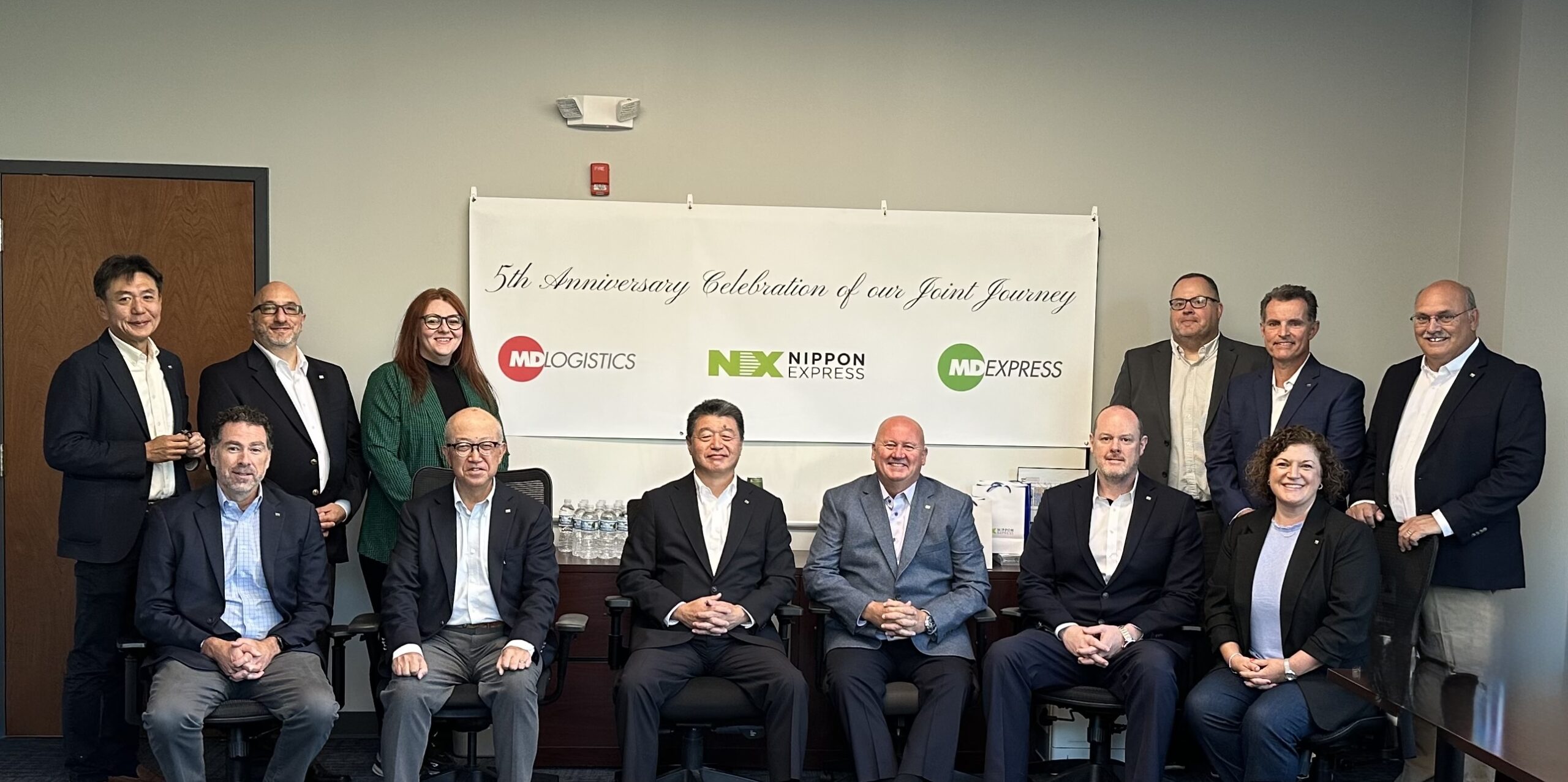 The leadership team from MD logistics and Nippon Express.